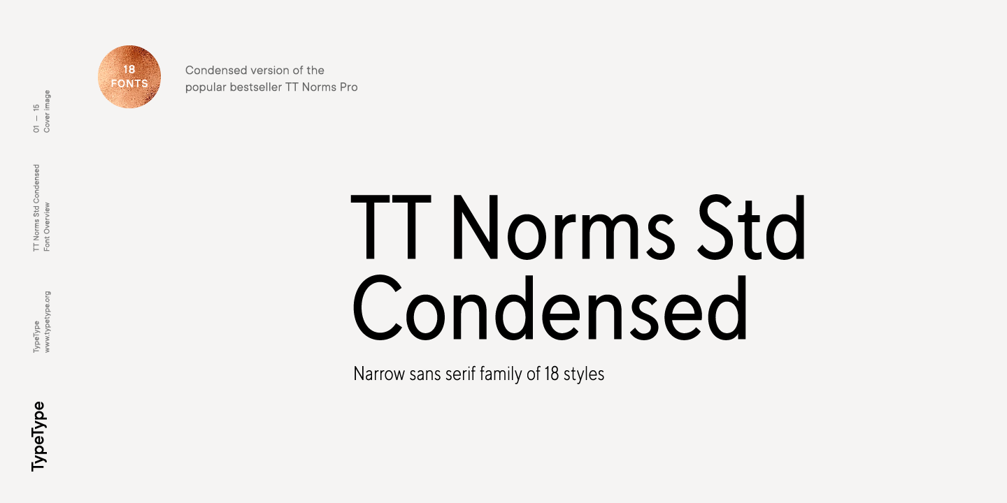 Пример шрифта TT Norms Std Condensed